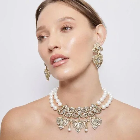 Heidi Daus® Regal Rapture Petite Beaded Crystal Necklace & Matching Earrings